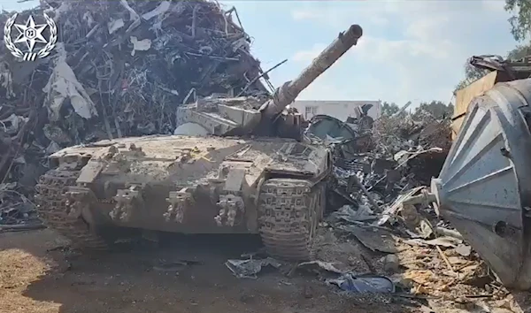 The stolen tank is pictured by the Israeli Security Ministry on Sept. 20, 2023 (Israeli Security Ministry)