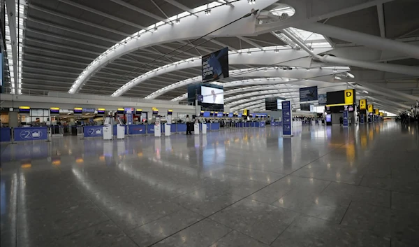 Terminal 5 at Heathrow Airport in London, UK, is pictured on Sept. 9, 2019. (AP)