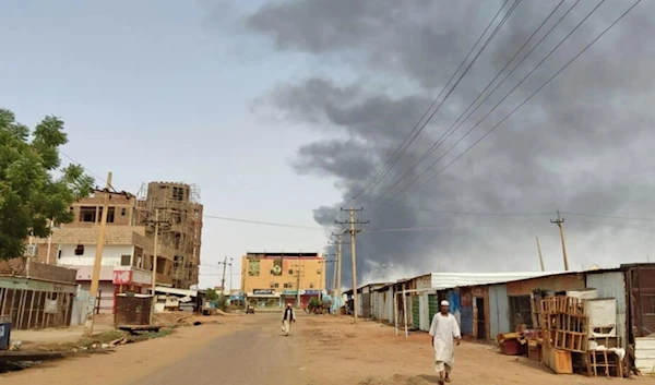 Smoke billows in southern Khartoum on June 12, 2023 during fighting between Sudan's army and paramilitaries. ( AFP