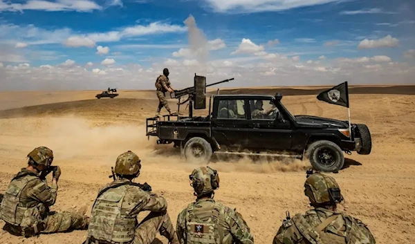 The Syrian Democratic Forces (SDF) in military practices with the US-led International Coalition - March 25, 2022 (AFP)