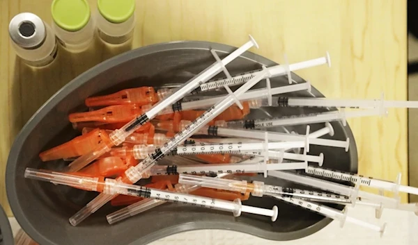 Pre-loaded syringes with COVID-19 vaccine are ready for use in New Orleans, on Jan. 25, 2022. (AP)