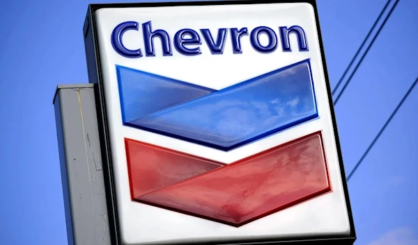 A Chevron sign is displayed outside one of the company's gas stations in Bradenton, Fla., Feb. 22, 2022. (AP)