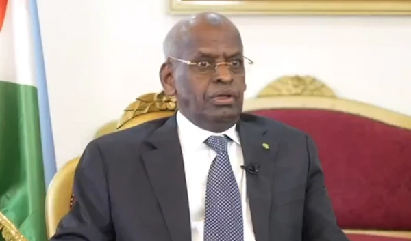 Djibouti PM Abdul-Qadir Kamil Muhammad in an interview with BBC (screen-capture)