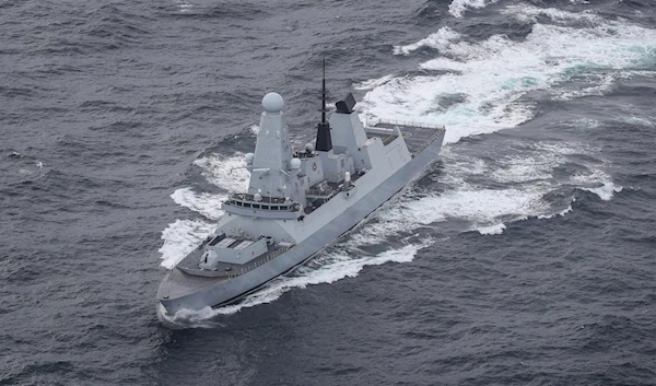 A view of the HMS Diamond off the coast of Scotland, Oct 4, 2020. (AP)