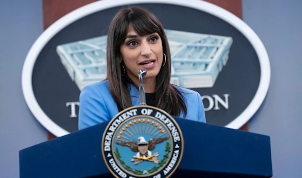 Deputy Pentagon Press Secretary Sabrina Singh, speaks during a briefing at the Pentagon in Washington, Tuesday, Aug. 8, 2023 (AP)