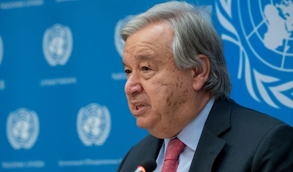 UN Secretary-General Antonio Guterres speaking at press conference on the 77th session of UN General Assembly in 2022. (United Nations)