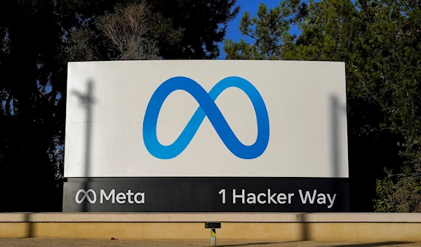 Meta's logo is seen on a sign at the company's headquarters in Menlo Park, Calif., Nov. 9, 2022.(AP)