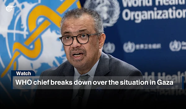 WHO chief breaks down over the situation in Gaza