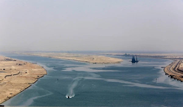 The new section of the Suez Canal in Ismailia, Egypt, on Aug. 6, 2015 (AP)