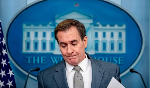 National Security Council spokesman John Kirby pauses while speaking at a press briefing at the White House in Washington, Tuesday, Jan. 23, 2024. (AP Photo/Andrew Harnik)