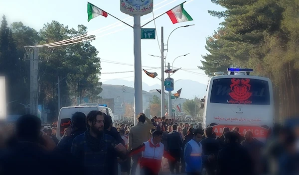 Photo from the early moments the terrorist attack occurred in Kerman, Iran (Social Media)