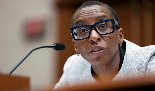 Harvard University President Claudine Gay speaks during a hearing of the House Committee on Education on Capitol Hill, Dec. 5, 2023, in Washington. (AP)