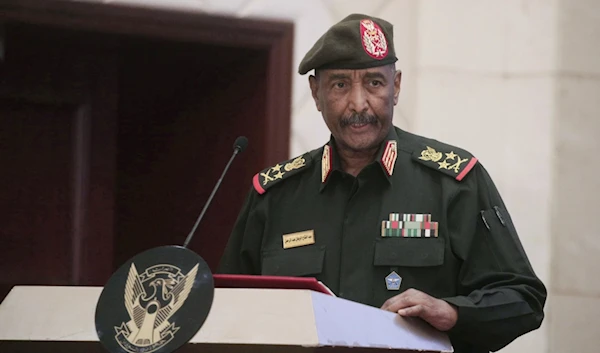 Sudan’s Army Chief Gen. Abdel-Fattah Burhan speaks in Khartoum, Sudan, Dec. 22, 2023. (AP)