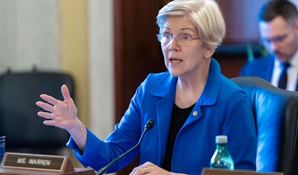 Sen. Elizabeth Warren, D-Mass., speaks in Capitol Hill in Washington Wednesday, Dec. 6, 2023, (AP)