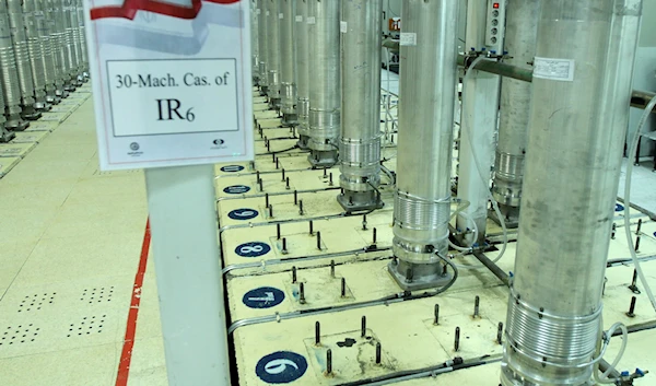 This photo released Nov. 5, 2019, by the Atomic Energy Organization of Iran, shows centrifuge machines in the Natanz uranium enrichment facility in central Iran. (AP)