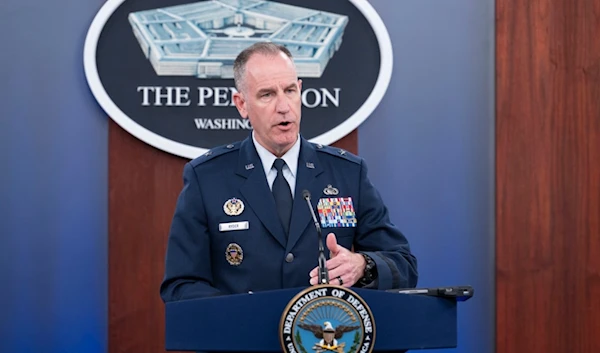 Pentagon Press Secretary Brig. Gen. Pat Ryder speaks during a press briefing at the Pentagon on Thursday, Oct. 5, 2023 in Washington (AP Photo/Kevin Wolf)