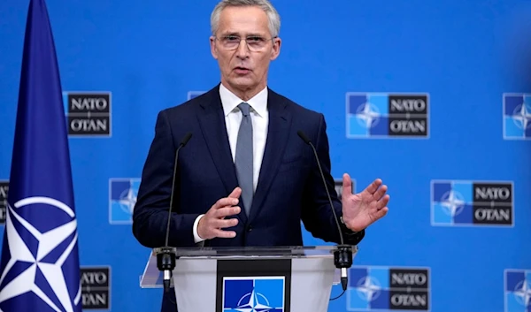 NATO Secretary General Jens Stoltenberg addresses a media conference at NATO headquarters in Brussels, Wednesday, Feb. 7, 2024. (AP Photo/Virginia Mayo)