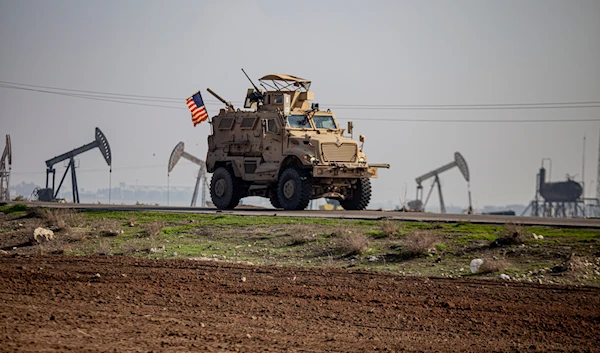 US military vehicle is seen on a patrol in the countryside near the town of Qamishli, Syria, Sunday, Dec. 4, 2022(AP)