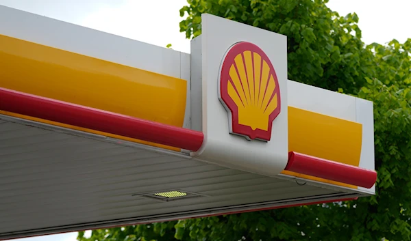 A view of the Shell oil company logo above a Shell fuel station in London, Thursday, May 5, 2022. (AP)