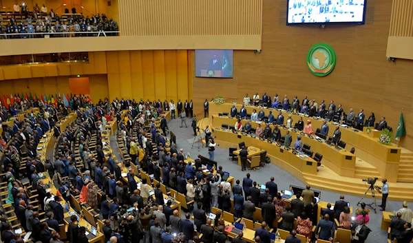 African heads of state attend the 37th Ordinary session of the Assembly of the African Union (AU) Summit at the AU headquarters in Addis Ababa, Ethiopia, Saturday, February 17, 2024. (AP)