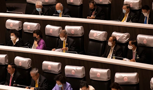 In this Nov. 17, 2020, file photo, the Senate members attend a joint session of the House and Senate at the Parliament in Bangkok, Thailand.(AP)