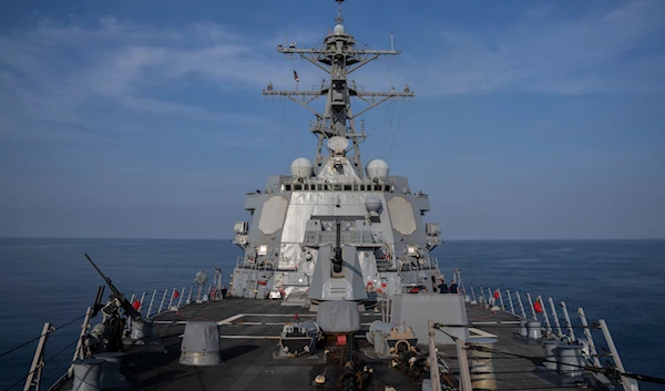 View of the U.S.S. Gravely (DDG 107) destroyer in the south Red Sea, Tuesday, Feb. 13, 2024(AP)