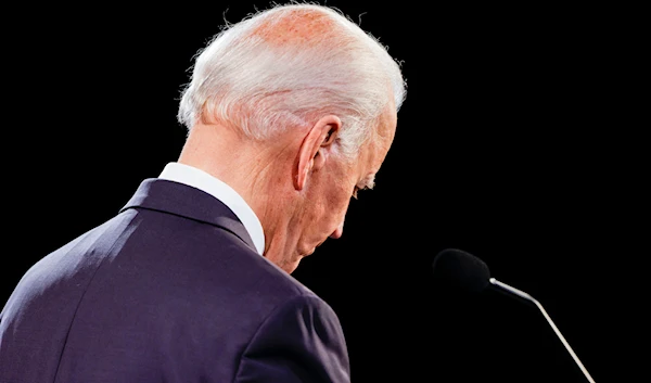 Democratic presidential candidate former Vice President Joe Biden listens during the final presidential debate at Belmont University, on October 22, 2020. (AP)