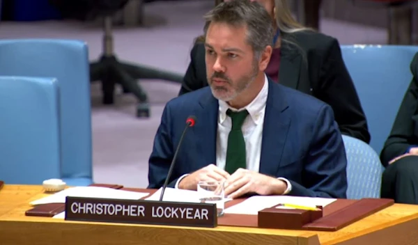 MSF Secretary General Christopher Lockyear is pictured at the UN Security Council on Feb. 22, 2024. (Screengrab)