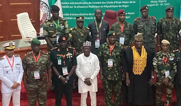 West African military chiefs meeting in Ghana in 2023 (AP)