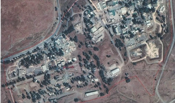 An aerial photo of the Israeli Nafah base in the occupied Syrian Golan (Google)