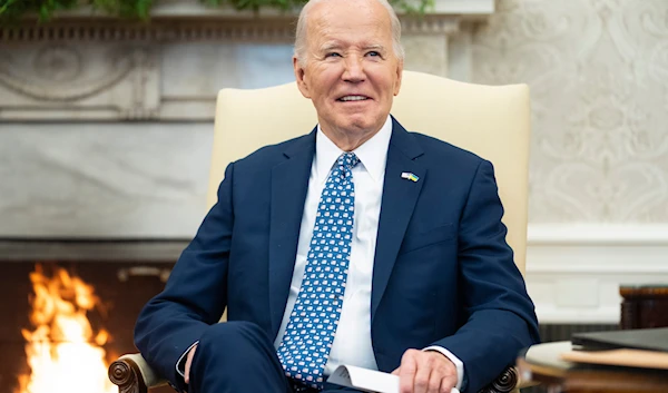 President Joe Biden speaks in the Oval Office of the White House, Feb. 27, 2024, in Washington (AP)