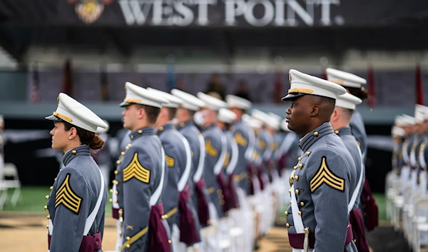 United States Military Academy graduating cadets take position during their graduation ceremony of the U.S. Military Academy class 2021 at Michie Stadium on Saturday, May 22, 2021, in West Point, N.Y(AP)