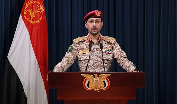 Yahya Saree, the spokesperson of the Yemeni Armed Forces in a press brief on February 6, 2024. (Social media)