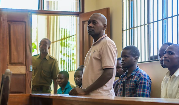 Paul Mackenzie appears at a court in Malindi, Kenya on Monday, April 17, 2023. (AP)