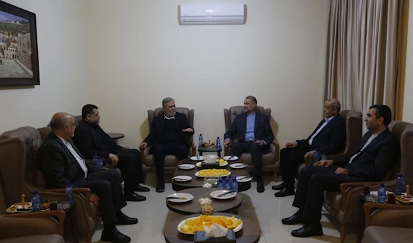 PIJ Chief Ziyad al-Nakhalah, Hamas top official Osama Hamdan, PFLP Deputy Secretary-General Jameel Mazhar, Iranian Foreign Minister Hossein Amir-Abdollahian Iranian, and top Iranian diplomats in Beirut, Lebanon, February 10, 2024 (Social Media)