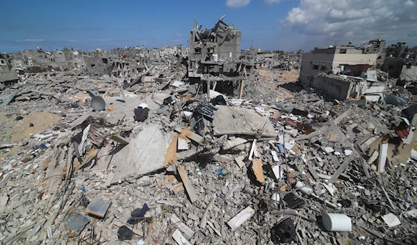 The destruction caused by the Israeli strikes on Khan Younis, Gaza Strip, is seen Friday, March 8, 2024.(AP)