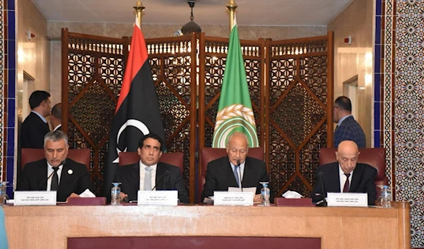 Menfi, Saleh, and Takala at the headquarters of the Arab League to facilitate dialogue among Libyan parties.