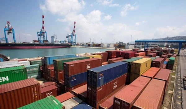 A file picture shows shipping containers at the Israeli port of Haifa. (AFP)