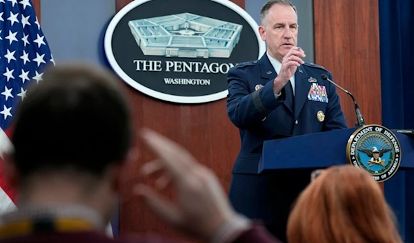 Pentagon spokesman Air Force Brig. Gen. Patrick Ryder speaks during a briefing at the Pentagon in Washington, Tuesday, March 5, 2024. (AP Photo/Susan Walsh)