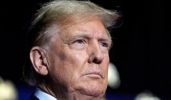 Republican presidential candidate former President Donald Trump speaks at a campaign rally Saturday, March 9, 2024, in Rome Ga. (AP Photo/Mike Stewart)