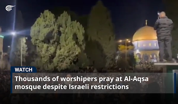 Thousands of worshipers pray at Al-Aqsa mosque despite Israeli restrictions