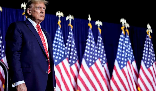 Republican presidential candidate former President Donald Trump speaks at a campaign rally Saturday, March 9, 2024, in Rome Ga. (AP)