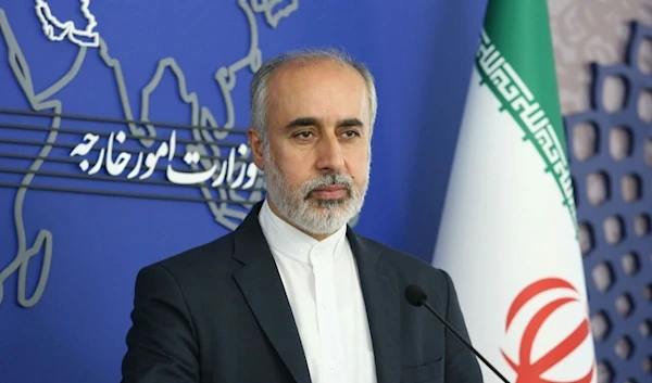 Iranian Foreign Ministry spokesperson Nasser Kanaani giving a speech on June 29, 2022. ( X/ @IRIMFA_SPOX)