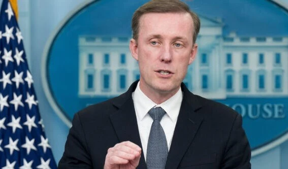 US National Security Adviser Jake Sullivan speaks during the daily briefing in the Brady Briefing Room of the White House in Washington, DC, on November 13, 2023. ( AFP)