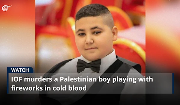 IOF murders a Palestinian boy playing with fireworks in cold blood