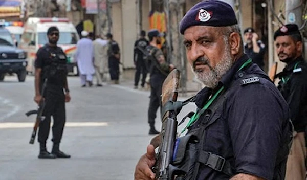 Illustrative: Police stands guard in Peshawar, Pakistan on August 7, 2022. (AFP)