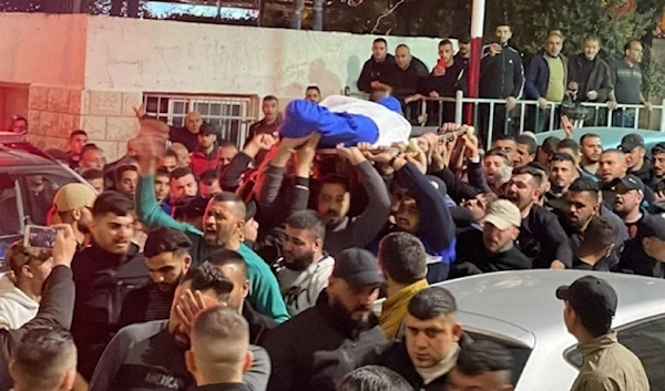 The funeral of 19 year old Walid Al-Asta, who was killed by Israeli aggression on jenin Camp, on Wednesday 27 March, 2024 (Social Media)