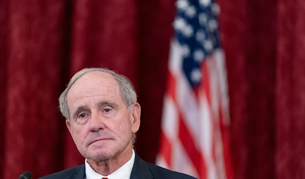 Sen. Jim Risch, R-Idaho, speaks to media about "Israel", Wednesday, Oct. 18, 2023, on Capitol Hill in Washington.(AP)