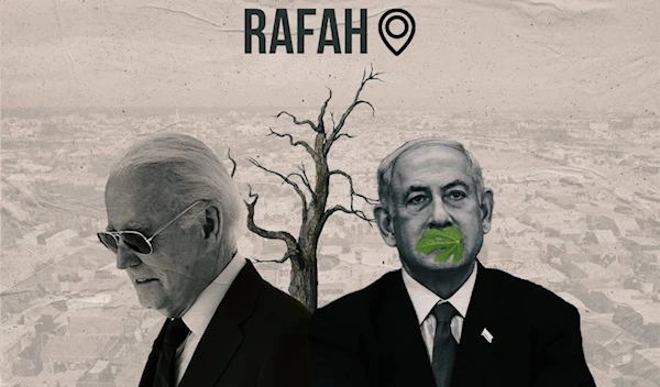 Rafah, which is Netanyahu's last chance at political survival, stands today as one of the most densely populated 25-square-mile regions on Earth. (Al Mayadeen English; Illustrated by A. Makki)