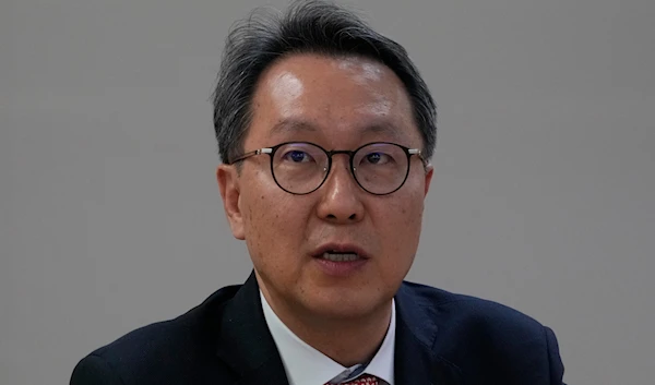 South Korean Vice Health Minister Park Min-soo speaks during a press conference after a meeting with trainee doctors at the National Health Insurance Service in Seoul, South Korea, Thursday, Feb. 29, 2024.(AP)